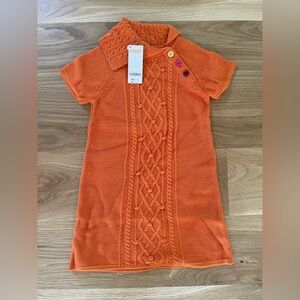 NWT Gymboree Orange Cable Knit Dress, size 6